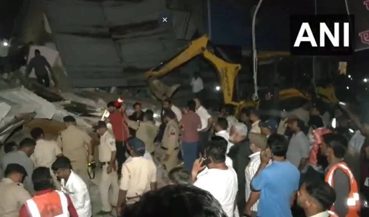 इंदौर में तीन मंजिला इमारत ढही: एक युवती समेत दो की मौत, 12 को बचाया गया