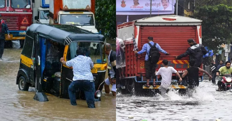 मुंबई में मूसलाधार बारिश, रेल-उड़ानें ठप, IMD का अलर्ट जारी