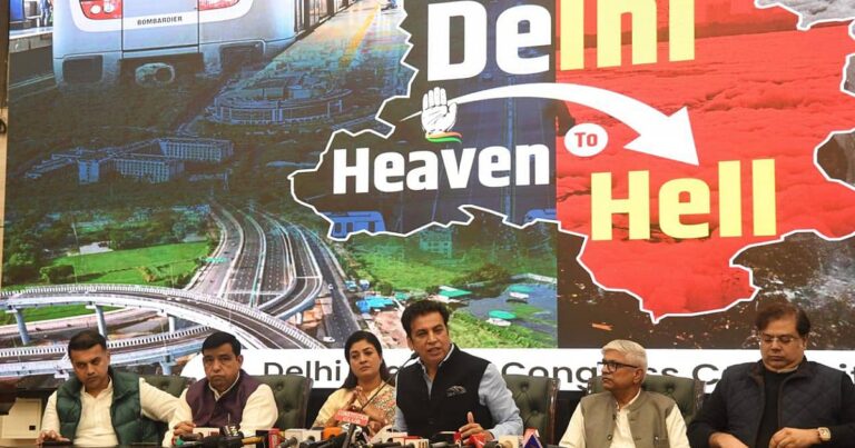 दिल्ली की दुर्दशा पर सीएम का ढुलमुल रवैया: कांग्रेस का तीखा वार