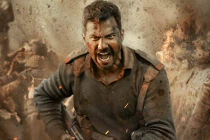 वरुण धवन का 'बॉर्डर 2' से हैरतअंगेज़ सैनिक अवतार, धूल-रेत के बीच का पहला इंटेंस लुक जारी!