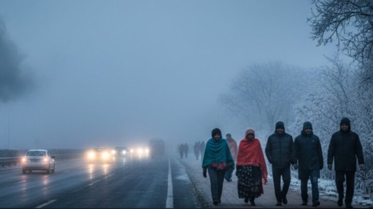 Aaj ka Mausam: उत्तर भारत में धुंध का कोहरा, IMD का रेड अलर्ट; बारिश और शीतलहर का कहर