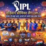 Indian Premier League IPL teams and packed cricket stadium