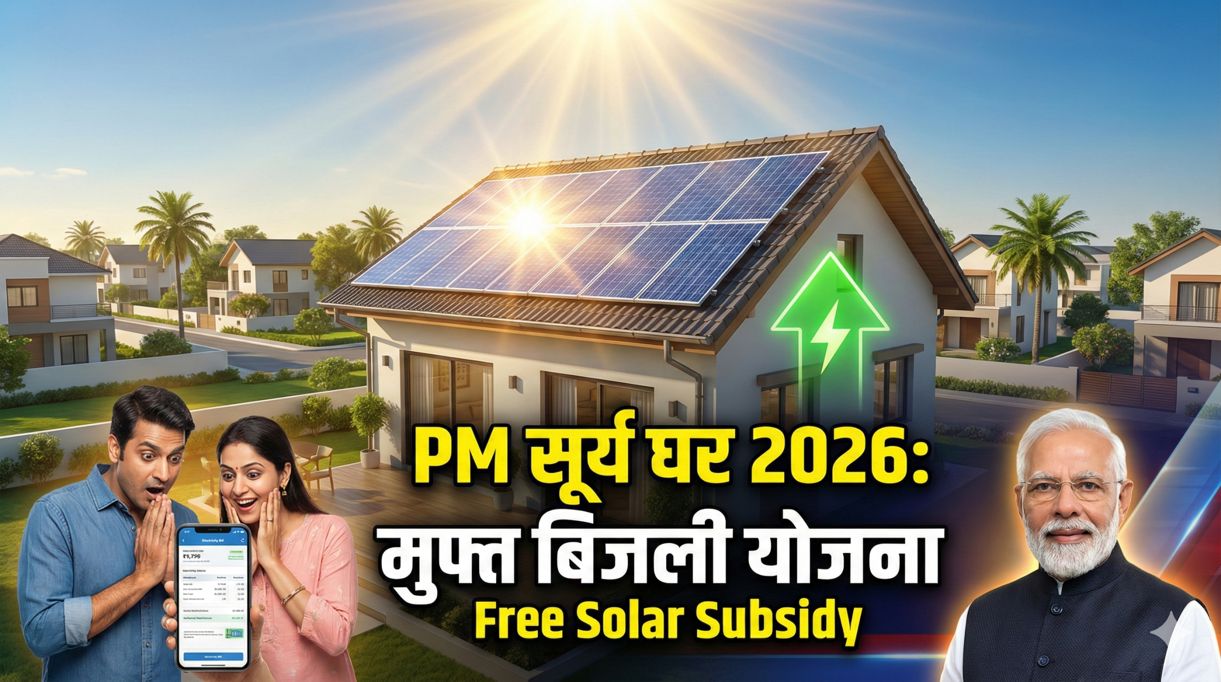 PM Surya Ghar Yojana 2026 solar subsidy rooftop solar scheme India