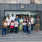 एचजेयू के छात्रों ने समाचार जगत कार्यालय में समाचार पत्र उत्पादन की प्रक्रिया सीखी।