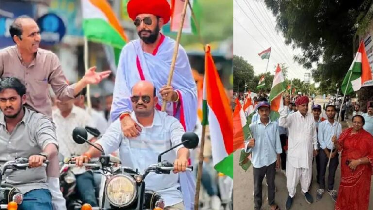 Sirohi News: सिरोही में तिरंगा यात्रा के बीच ट्रैफिक नियमों पर सवाल, बिना हेलमेट नजर आए नेताओं की तस्वीरों ने बढ़ाई प्रशासन की चिंता