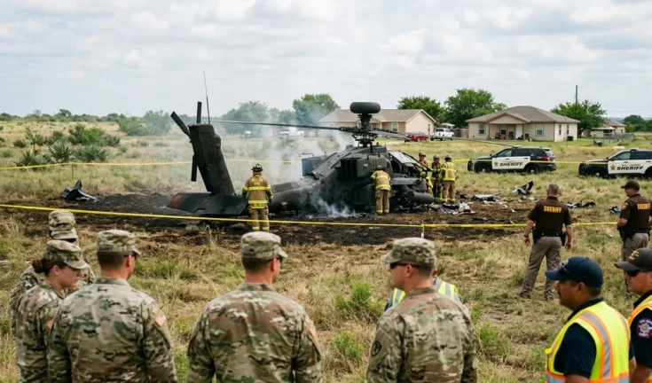 टेक्सास में US Army का अपाचे हेलिकॉप्टर क्रैश: भीषण हादसे में 2 की मौत