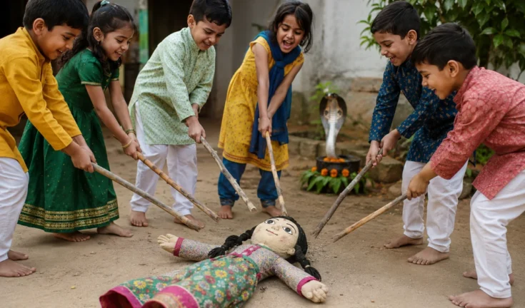 नाग पंचमी पर गुड़िया क्यों पीटी जाती है? जानिए यूपी की इस अनोखी परंपरा के पीछे छिपा रोमांचक पौराणिक रहस्य!