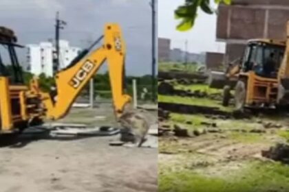 कानपुर में मेट्रो लाइन के बीच बने कथित अवैध कब्रिस्तान पर KDA का एक्शन, भारी पुलिसबल के बीच ढहाए निर्माण