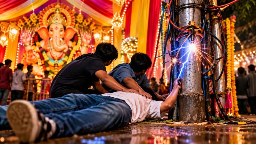 मंडला में गणेश पंडाल में करंट लगने से चार लोगों की मौत, 3 घायल